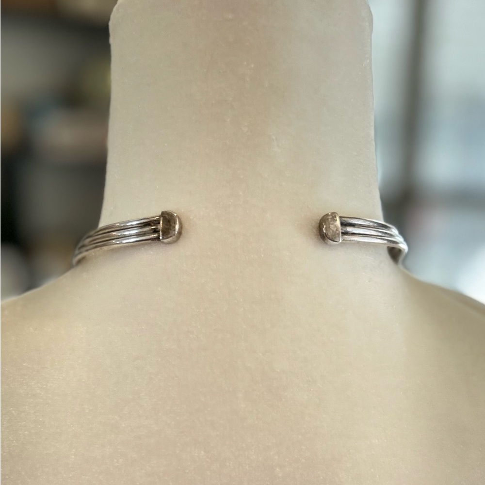 Vintage 950 Silver Choker Necklace - Picture 7 of 10